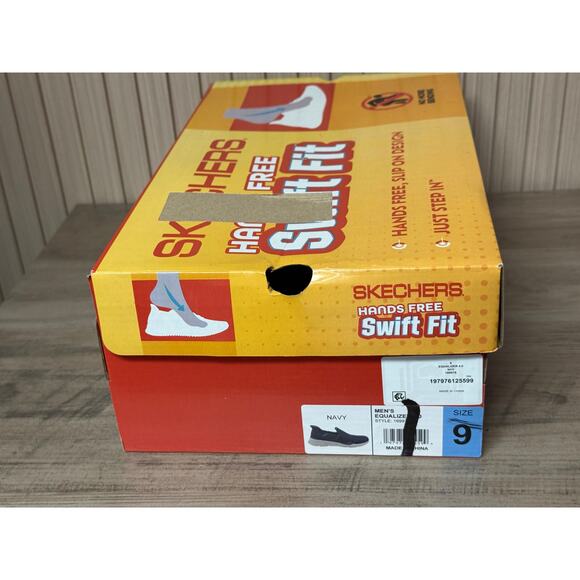 Skechers Men’s Equalizer Swift Fit Slip-On Sneakers Size 9 Navy - Picture 12 of 12